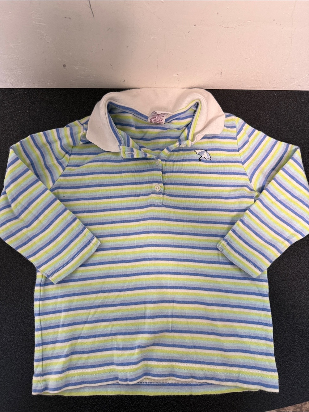 Gymboree Striped Polo Top in Blue, Green, Yellow, White